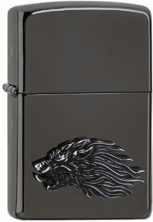 Zippo Feuerzeug Ebony Emblem Werewolf