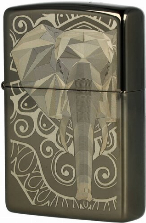 Zippo Feuerzeug Elefant Black Ice