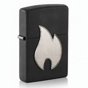 Zippo Feuerzeug Emblem Big Flame Silver 
