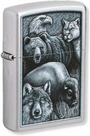 Zippo Feuerzeug Fierce Animals satiniert