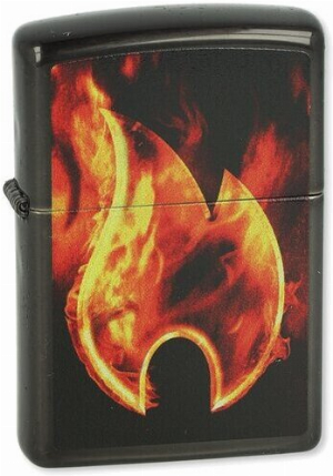 Zippo Feuerzeug Flame Design Grey