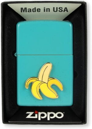 Zippo Feuerzeug Foodie Banana Flat Turquoise