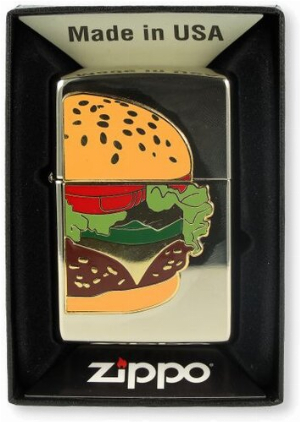 Zippo Feuerzeug Foodie Burger Champagne