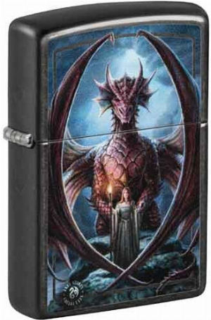Zippo Feuerzeug Grey Dusk color Anne Stokes Dragon