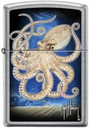 Zippo Feuerzeug Guy Harvey Octopus Chrom Color