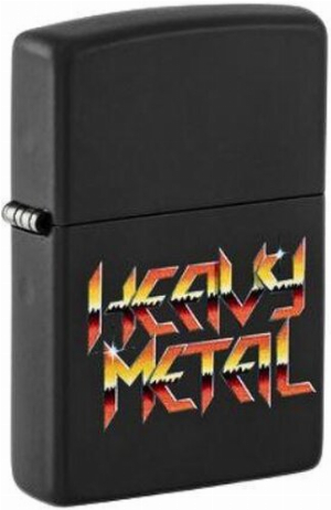 Zippo Feuerzeug Heavy Metal Schwarz Matt