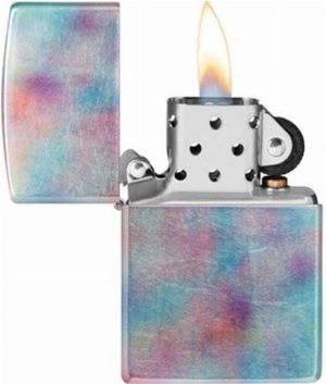 Zippo Feuerzeug Holographic Tumbled chrom Fusion