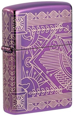 Zippo Feuerzeug Hyper Pastiche Design Lila