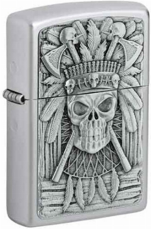 Zippo Feuerzeug Indian Skull