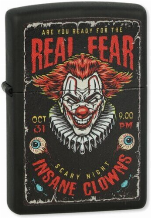 Zippo Feuerzeug Insane Clowns Design Black Matte