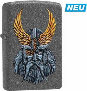 Zippo Feuerzeug Iron Stone color Odin Head