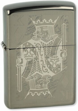 Zippo Feuerzeug Kings of Diamonds Design 2 Black Ice