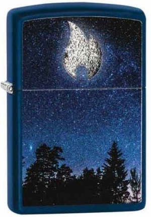 Zippo Feuerzeug matt Flame Moon Design