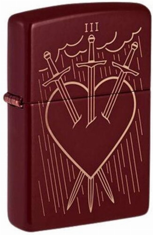 Zippo Feuerzeug Merlot Heart Swords 