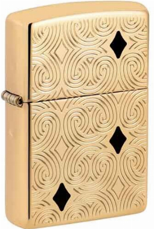 Zippo Feuerzeug messing Armor Case poliert Geometric