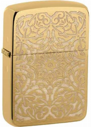 Zippo Feuerzeug messing gebürstet graviert 1941 Ornament