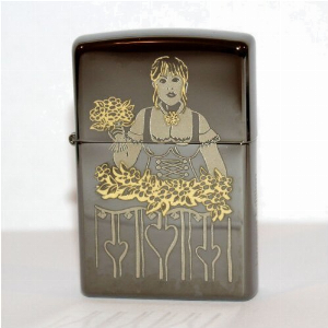 ZIPPO Feuerzeug Mountain Domina Ebony gelasert 