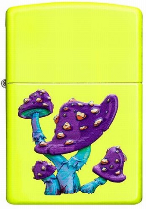 Zippo Feuerzeug Mushroom Pilz Neongelb