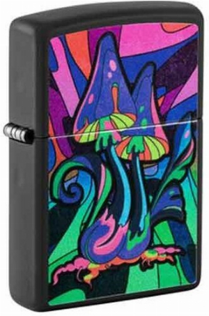 Zippo Feuerzeug Mushrooms schwarz