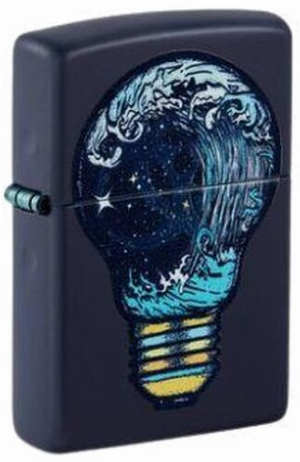 Zippo Feuerzeug Navyblau color Toxid Waves/Bulb