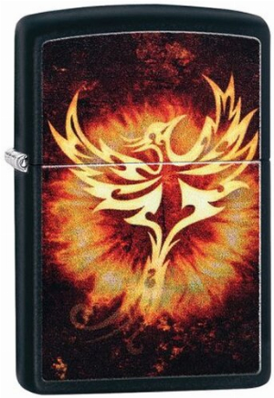 Zippo Feuerzeug Phoenix Schwarz Matt