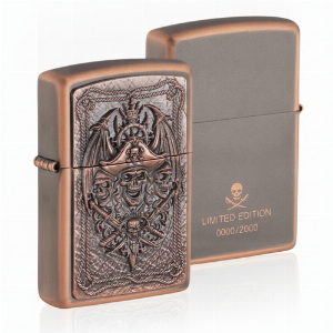 Zippo Feuerzeug Piraten Limited Edition Rustic Bronze