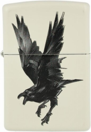 Zippo Feuerzeug Raven weiß matt