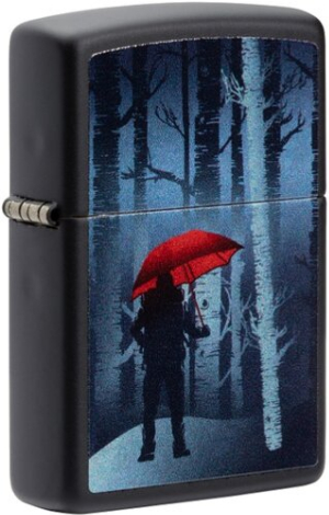 Zippo Feuerzeug Red Umbrella Tree Design