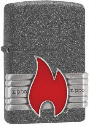 Zippo Feuerzeug Red Vintage Wrap Grau/Rot