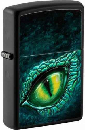 Zippo Feuerzeug schwarz 3D-Druck Dragon Eye