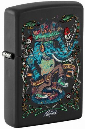 Zippo Feuerzeug Schwarz color 540 Rick Rietveld Glow in the Dark