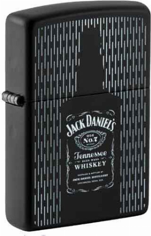 Zippo Feuerzeug schwarz color Jack Daniels Bottle 