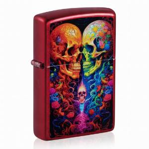 Zippo Feuerzeug Sculls Candy Apple Red color