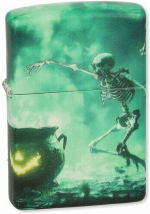 Zippo Feuerzeug Skeletons Dancing Design Glow in the Dark Green
