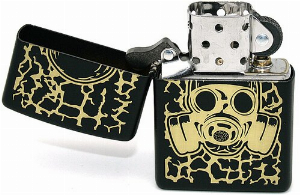 Zippo Feuerzeug Skull Gas Mask Black matt