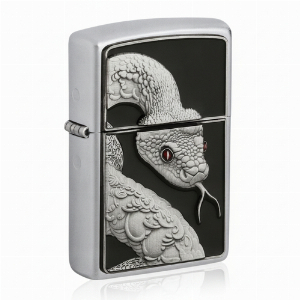Zippo Feuerzeug Snake Red Eyes Silber