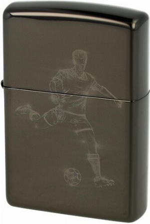 Zippo Feuerzeug Soccer Player in Action ebony