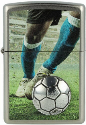 Zippo Feuerzeug Soccer Player satiniert