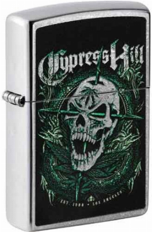 Zippo Feuerzeug street chrom color Cypress Hill