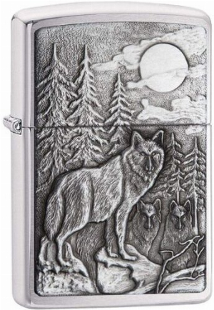 Zippo Feuerzeug Timberwolves Chrom/Silber