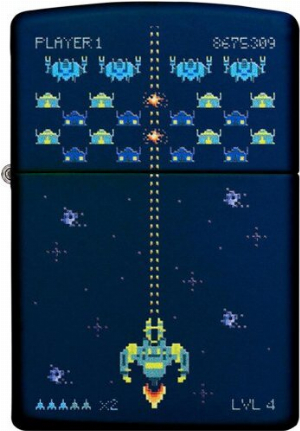 ZIPPO Navyblau Pixel Game