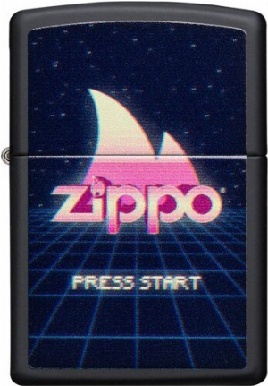 ZIPPO schwarz Press Start Button