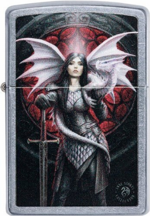 ZIPPO street chrome Anne Stokes Dragon Girl