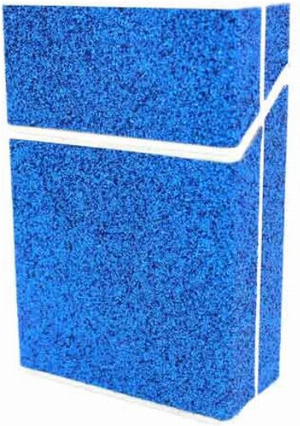 Zorr Zigarettenbox Kunststoff Glitter Blau