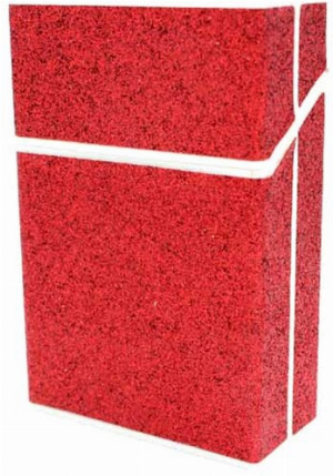 Zorr Zigarettenbox Kunststoff Glitter Rot