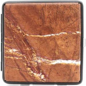 Zorr Zigarettenetui Kunstleder Stone-Design 20er braun