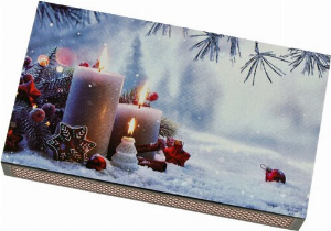 Zündhölzer Christmas Lights 1x45 Stück Winterlandschaft mit Kerzen