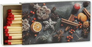 Zündhölzer Weihnachten Orange Plätzchen und Zimtstangen 1x45 Stück 