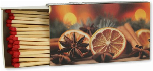 Zündhölzer Weihnachten Orange Sternanis und Orangenscheiben 1x45 Stück