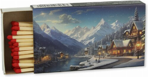 Zündhölzer Winter Beleuchtetes Dorf 1x45 Stück Nr.2